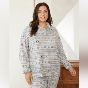 🍉 Penningtons  Voglio sleep top, long sleeve, funnel neck, soft, BNWT, 3X